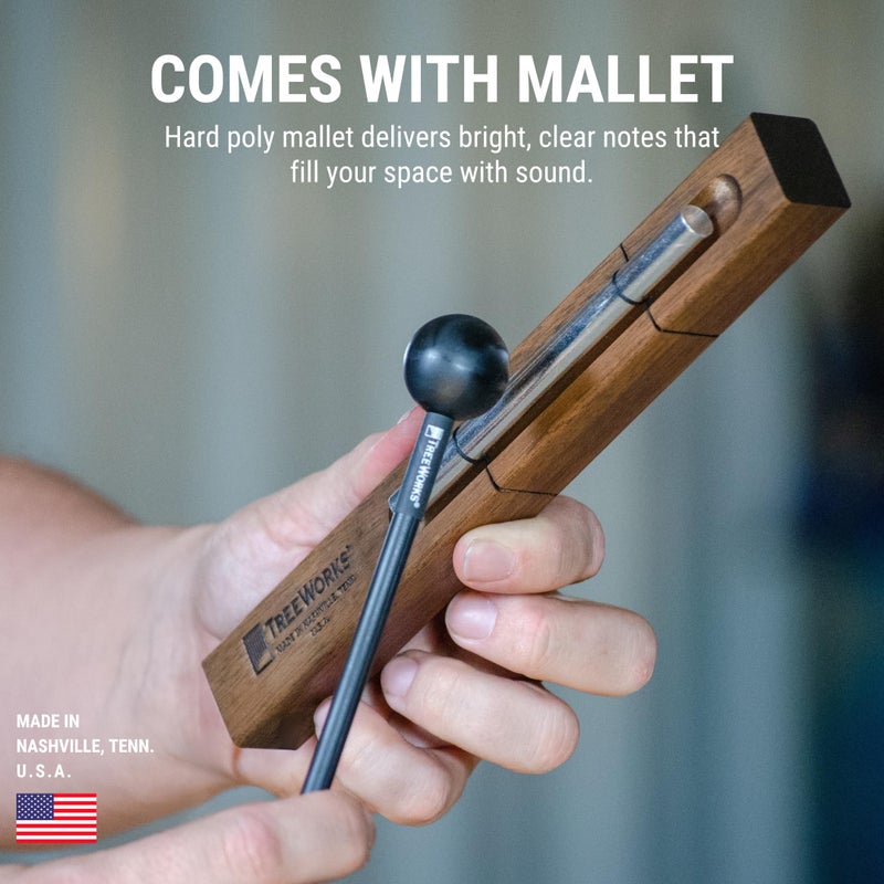TreeWorks Chimes Energy Chime, Single Note â€“â€“ MADE IN U.S.A. â€“â€“ For Meditation, Classrooms, Sound Healing or Yoga, Includes Mallet - Image 5